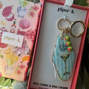 Piper K Martini Keychain new with box